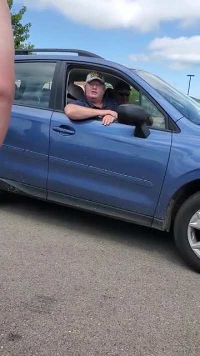 Guy yells at us while we were protesting because my sign said 