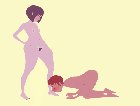 Worshipping mommy just the way she likes