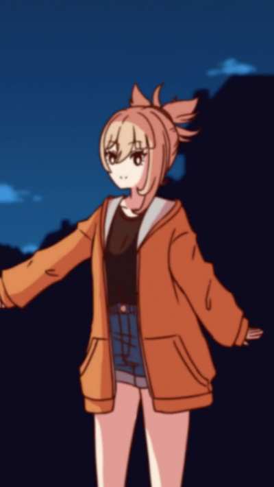 Yoimiya with a sparkler