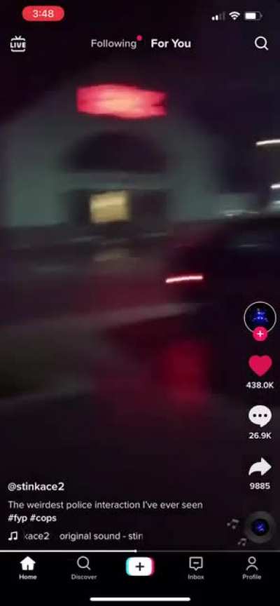 A very strange police interaction..