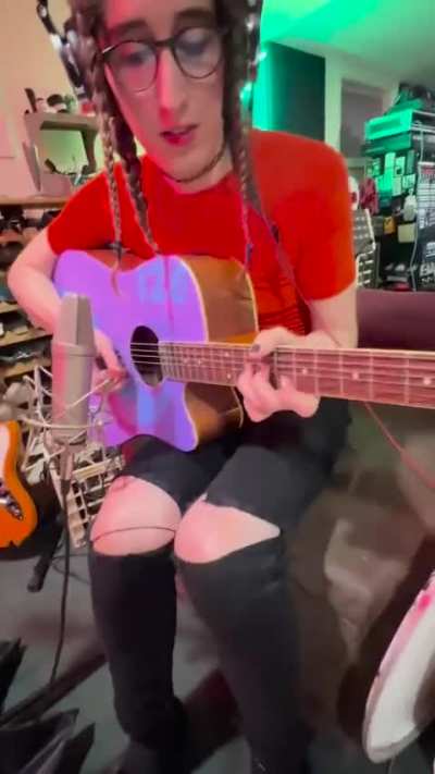 behind the scenes for a Druid Stone recording session
