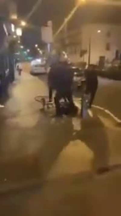 Bursted with a bike lock