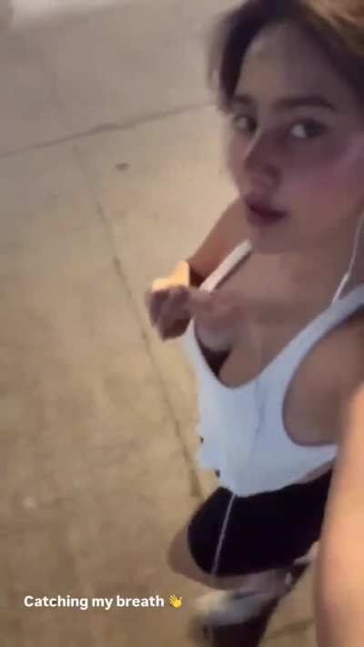 She want us to catch her breath !!