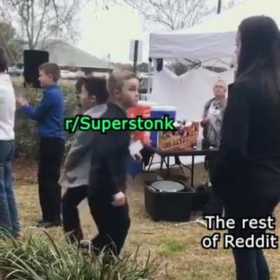 As requested, add a soundtrack to the dancing kid ($1TRILLION!!!!!!)