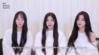 231010 MyMusicTaste : Twitter Update with tripleS LOVElution SeoYeon, Nien and SoHyun - WAV IN FORT WORTH! tripleS LOVElution is heading your way💗 Get ready for the new era✨