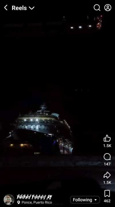 Recording this cruise ship leaving
