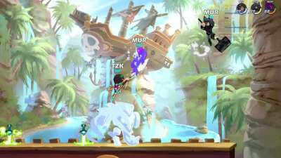 Kaya spear into Yumiko Hammer