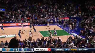 [Highlight] Luka Doncic intentionally misses the FT and hits the miracle game tying shot with 1 second left