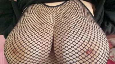 big titty drop in a fishnet top