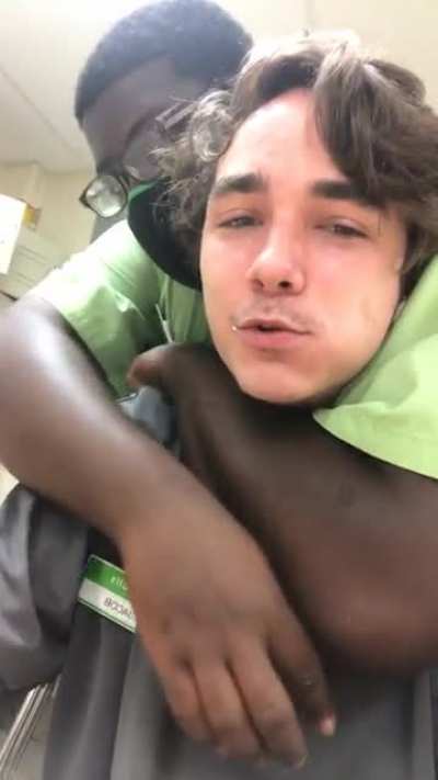 my buddy messing with me at work