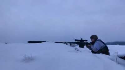 Ukrainian sniper with a 