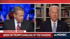 Reporter: What is Trump's level of responsibility toward the illness and fatalities we're witnessing? | Joe Biden: “I put it slightly differently. What is his responsibility—uh and what uh—if there was—and you know, allocating uh—responsibility 