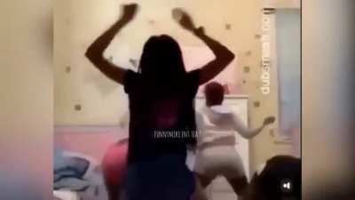 She’s in the grey but all of the bad kids in this sorry for bad quality that’s how the video was