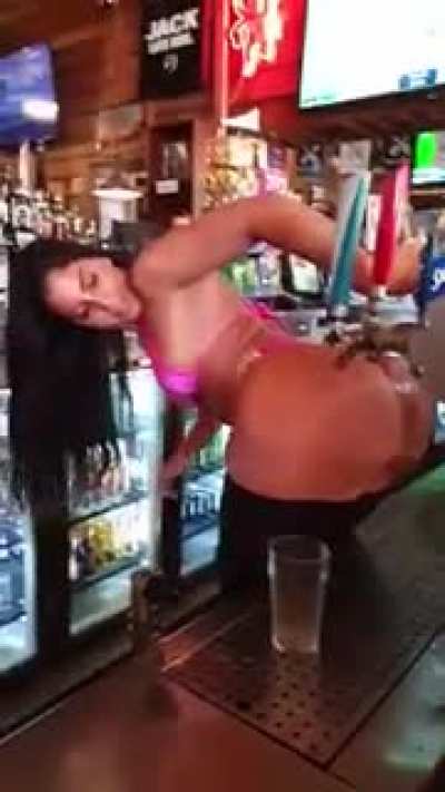Earning her tips