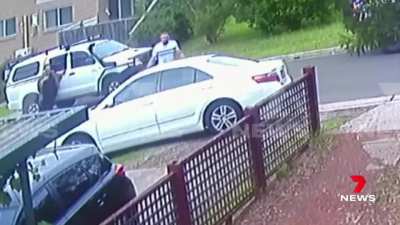 Man beats up and runs over his step dad.