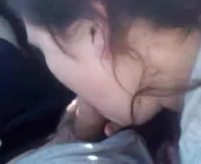 Young wife sneaks off to give him a blowjob in his car!