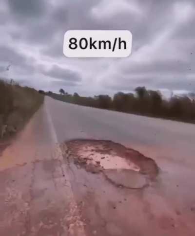 How the effect of speed prevents you from falling into a hole in the road