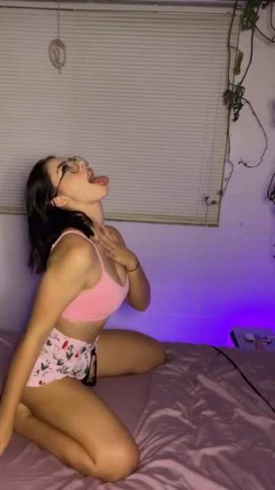 This girl is real thirsty