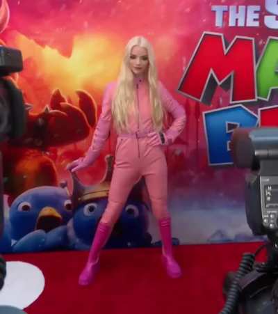 Anya Taylor-Joy sporting her Princess Peach race suit