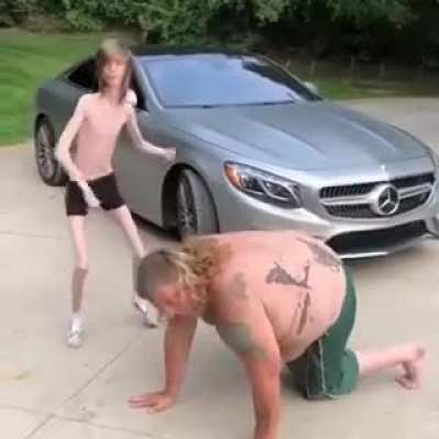 Rare footage of Mr. Cow dancing with his dad