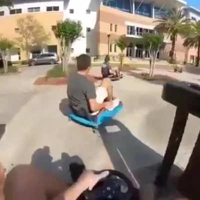 Real life Mario Kart around the city