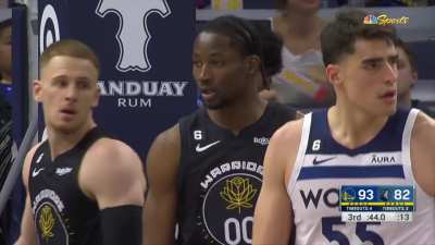[Highlight] Jonathan Kuminga Flies Up to Block Anthony Edwards' Shot