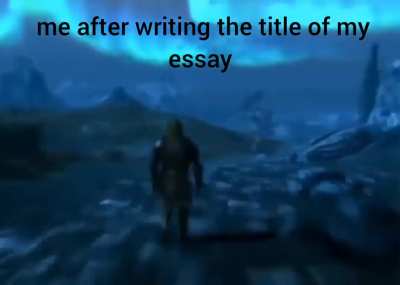 me after writing the title of my essay 
