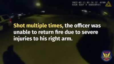 Phoenix Police Department release body camera footage of an officer being ambushed by shooter
