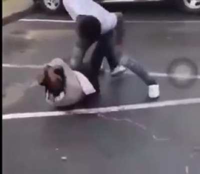 Man gets slapped with his own gun.