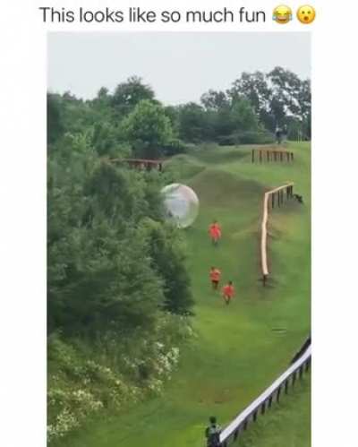See a Giant ball terrorising people