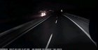 A man nearly got hit by a truck because he was walking on a road