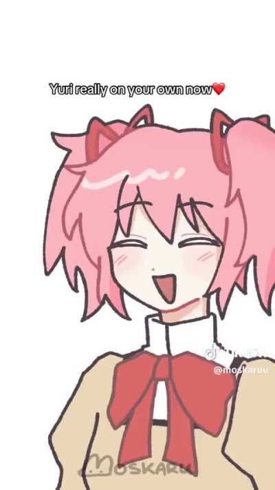 Madoka tells a knock-knock joke (by moskaruu)
