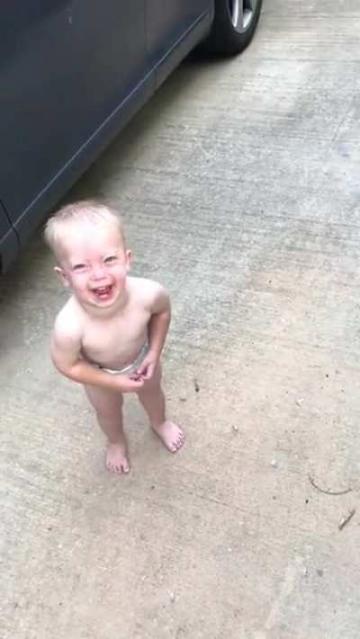 My sons first time with popits