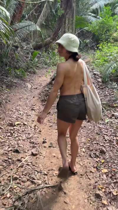 On a little jungle trek in nature!