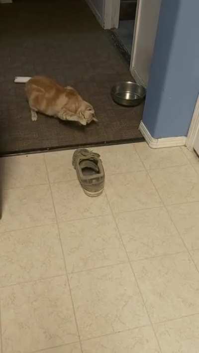 She always tells me when it's time for new shoes