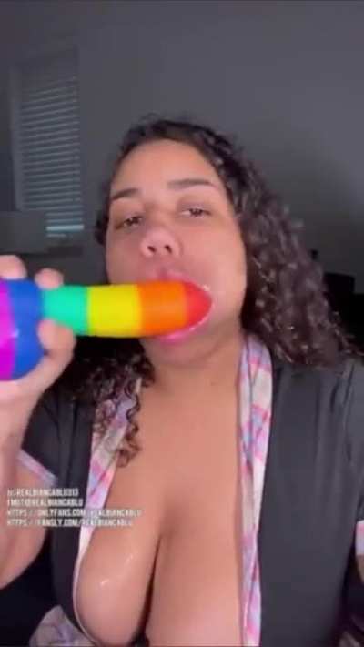 Chocking on cock