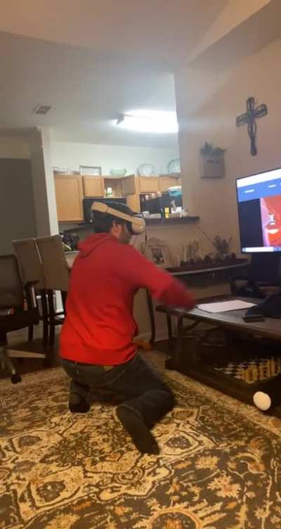 Husband with “my” Christmas gift