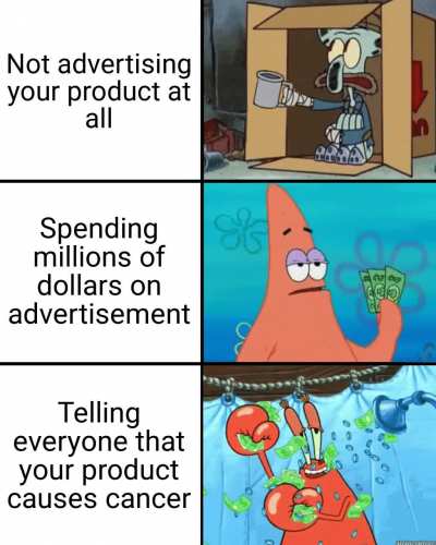 Ciggerate companies be like