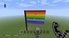 Burning LGBT+ Flag in Minecraft
