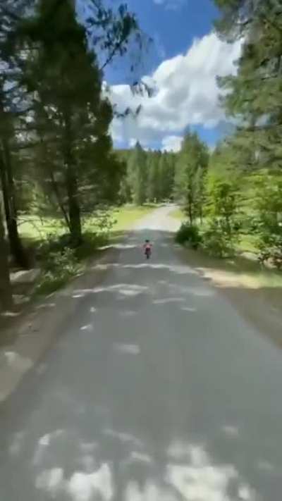 She was flying