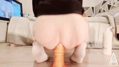You Dont Know How Much I Love To Ride This Horse Dildo In My Ass