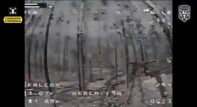 Ukrainian FPV drone flies into a Russian dugout. 67th Brigade. Kreminna axis. September 2023.