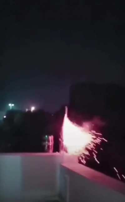 Launching a firework