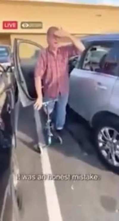 Women angry that a man ‘stole’ their parking spot.