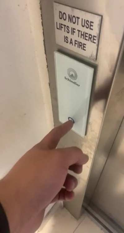 Elevator button had a secret touch to it