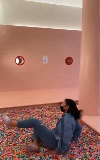 cannonball into the ball pit