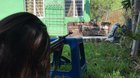 My cousin fired an air rifle for the first time today