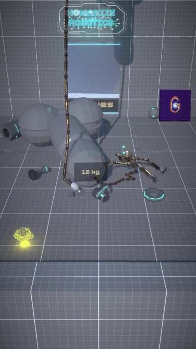 Each time the robot picks up the reward, the chained “object” gets bigger