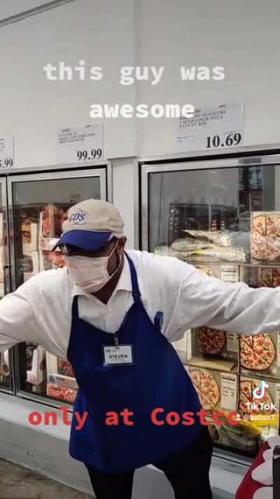 singing Costco sample guy