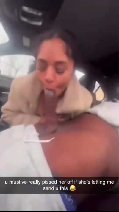 Your girl in a parking lot with the guy you hate